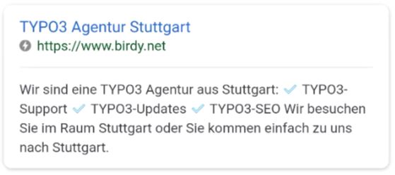 google Suchergebnis für AMP-Seiten