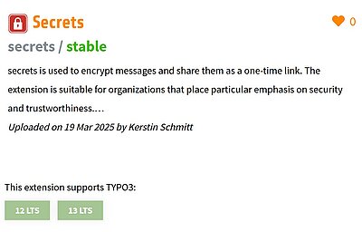 Screenshot von Secrets im TER