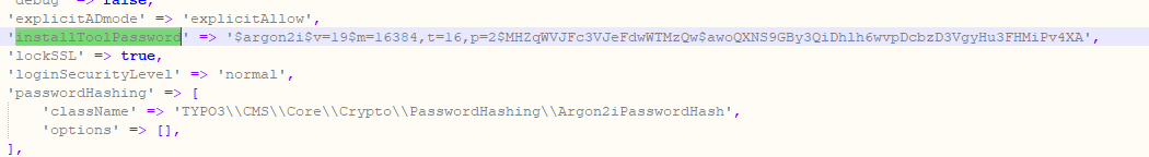 Hashcode eintragen