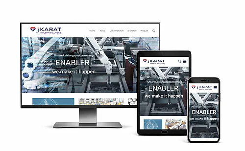 Mockup der Website jkarat.de