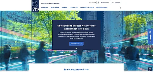 Screenshot Homepage von vdr-online.de