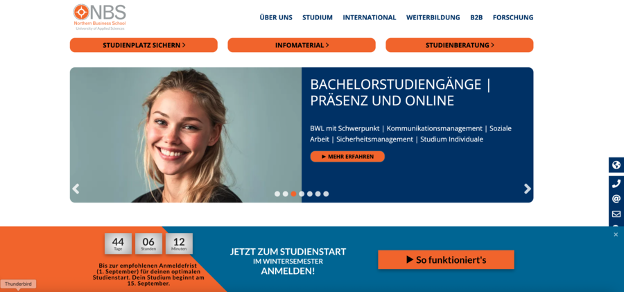 Screenshot von nbs.de