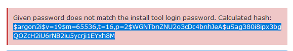 TYPO3 Password does not match