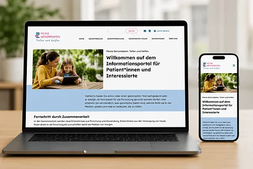 Screenshot der Website meine-genomdaten.de