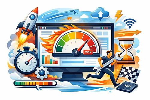 Illustration zum Thema Pagespeedoptimierung