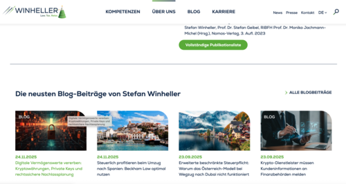 Screenshot Winheller-Website