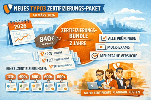 Illustration TYPO3 Zertifizierungsmodell