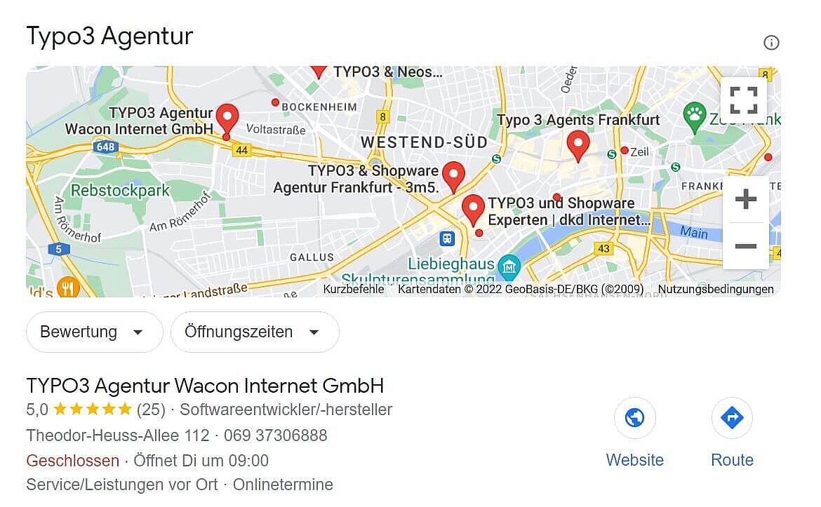my Business Ausschnitt bei TYPO3 Agentur Frankfurt